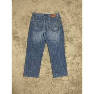 Phat Farm Jeans Mens 36x30 Blue Baggy Wide Leg Skater Rave‎ Hip Hop Vintage